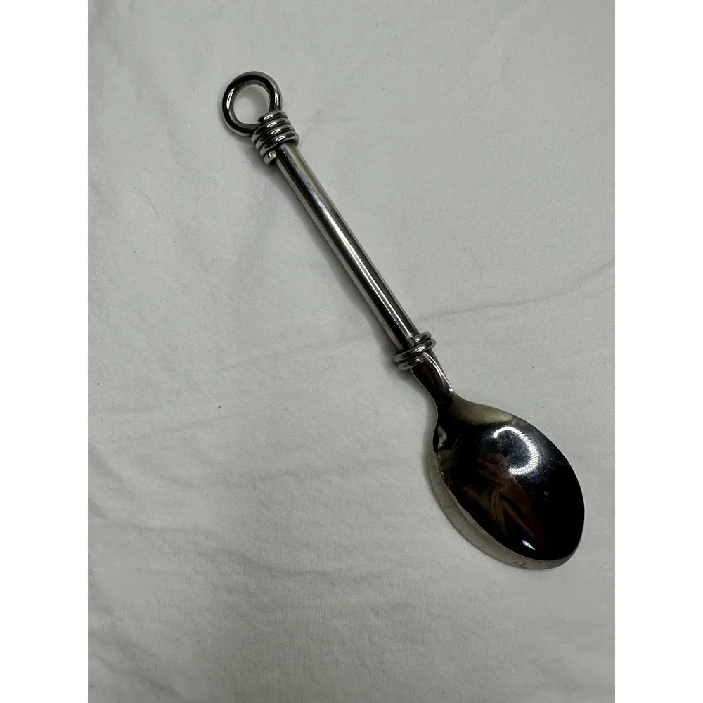 pier 1 imports spoon Stainless flatware 18/8 Rope Ring Wrapped 6 1/2 in MOD
